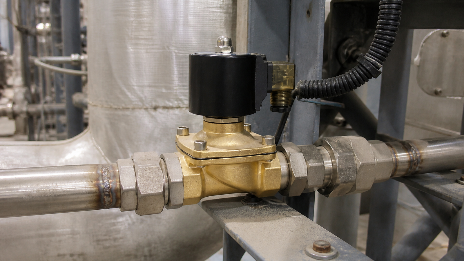 Industrial process setting for reliable solenoid valve application