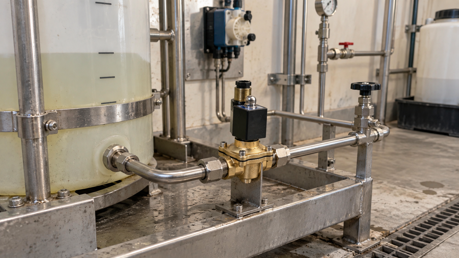 Industrial fluid control equipment prepared for maintenance planning