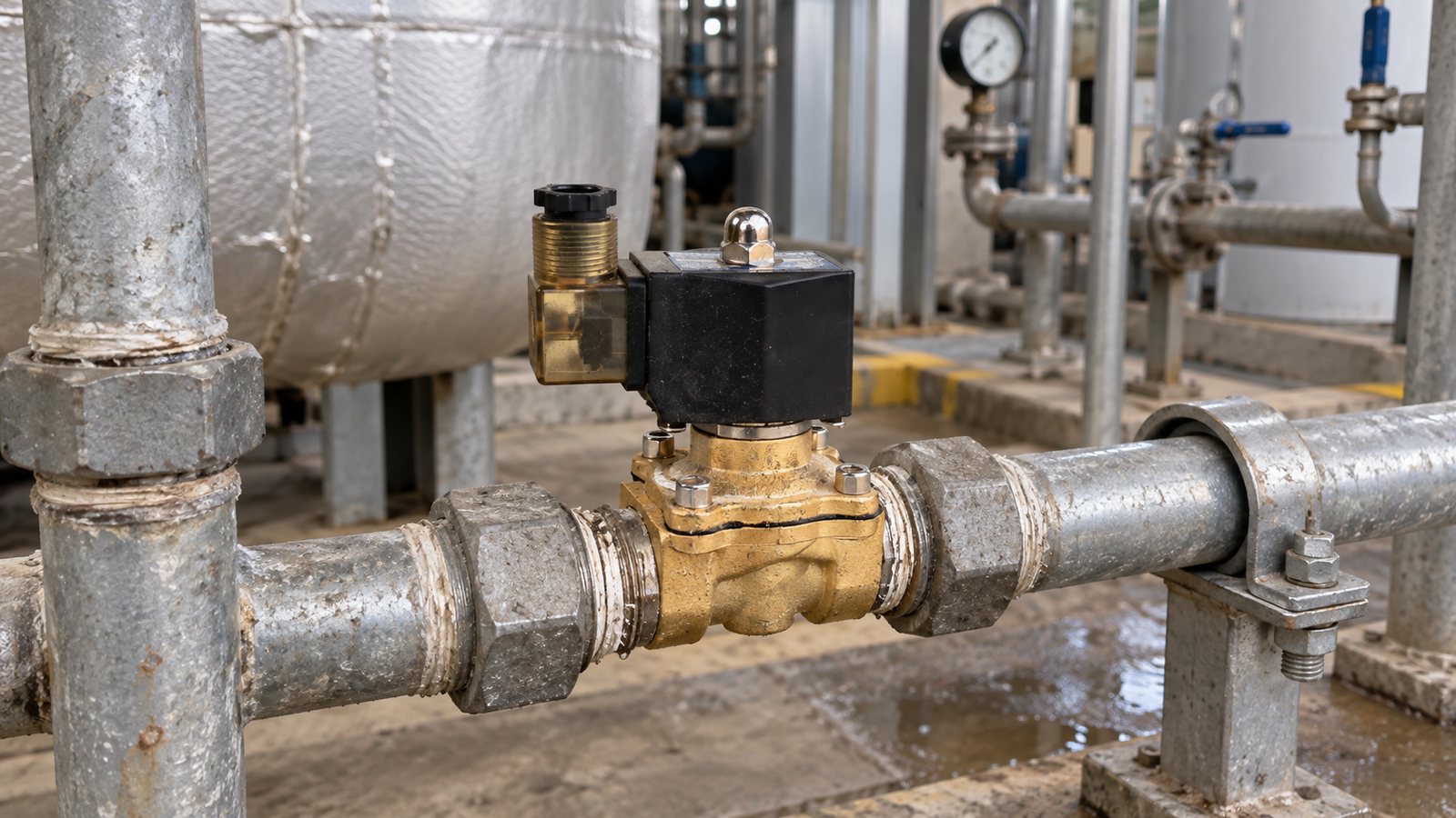 Industrial fluid control equipment supporting reliable valve operation